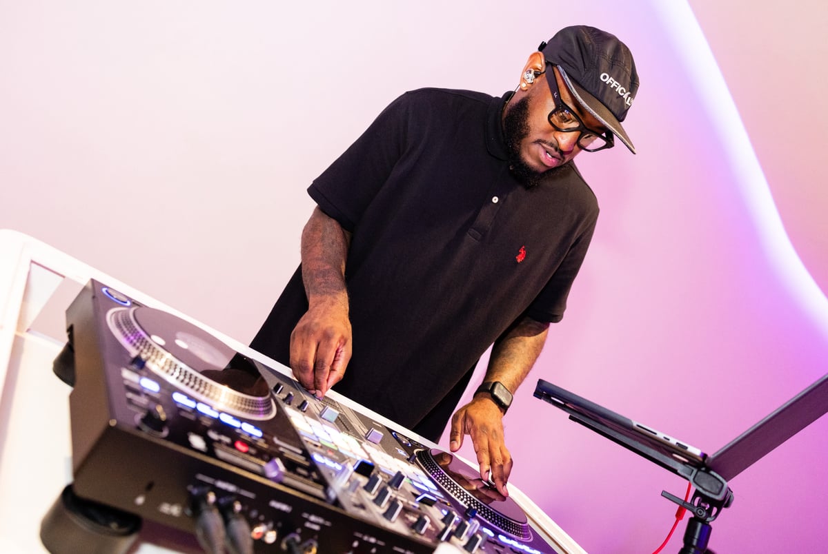 Charlotte spinner DJ RaQuest.