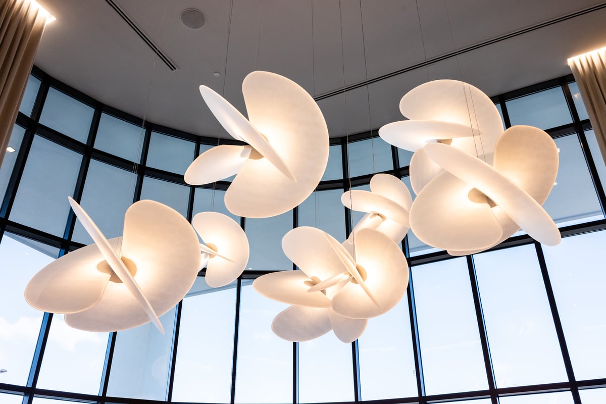 Light fixture by Italian firm Luceplan.
