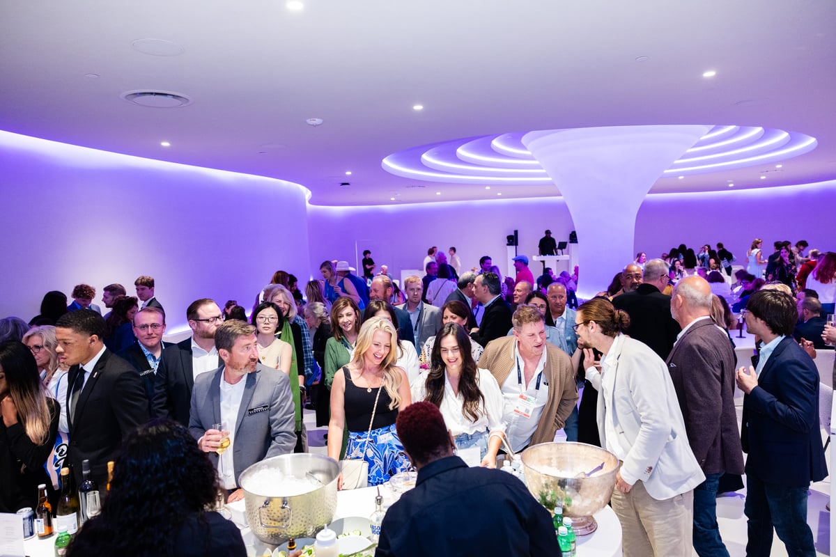 Party-goers enjoy cocktails and tunes in The Club.